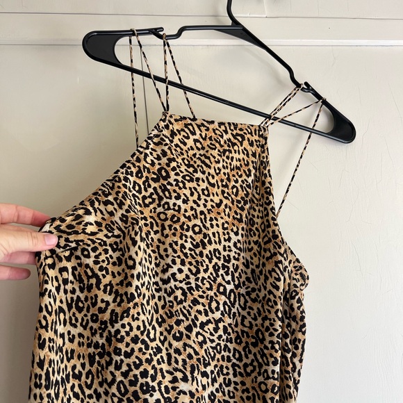 Silence and Noise leopard print strappy dress size M - Picture 2 of 4